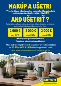 METRO leták - Nakúp a ušetri (2026-05-04 - 2026-05-31)