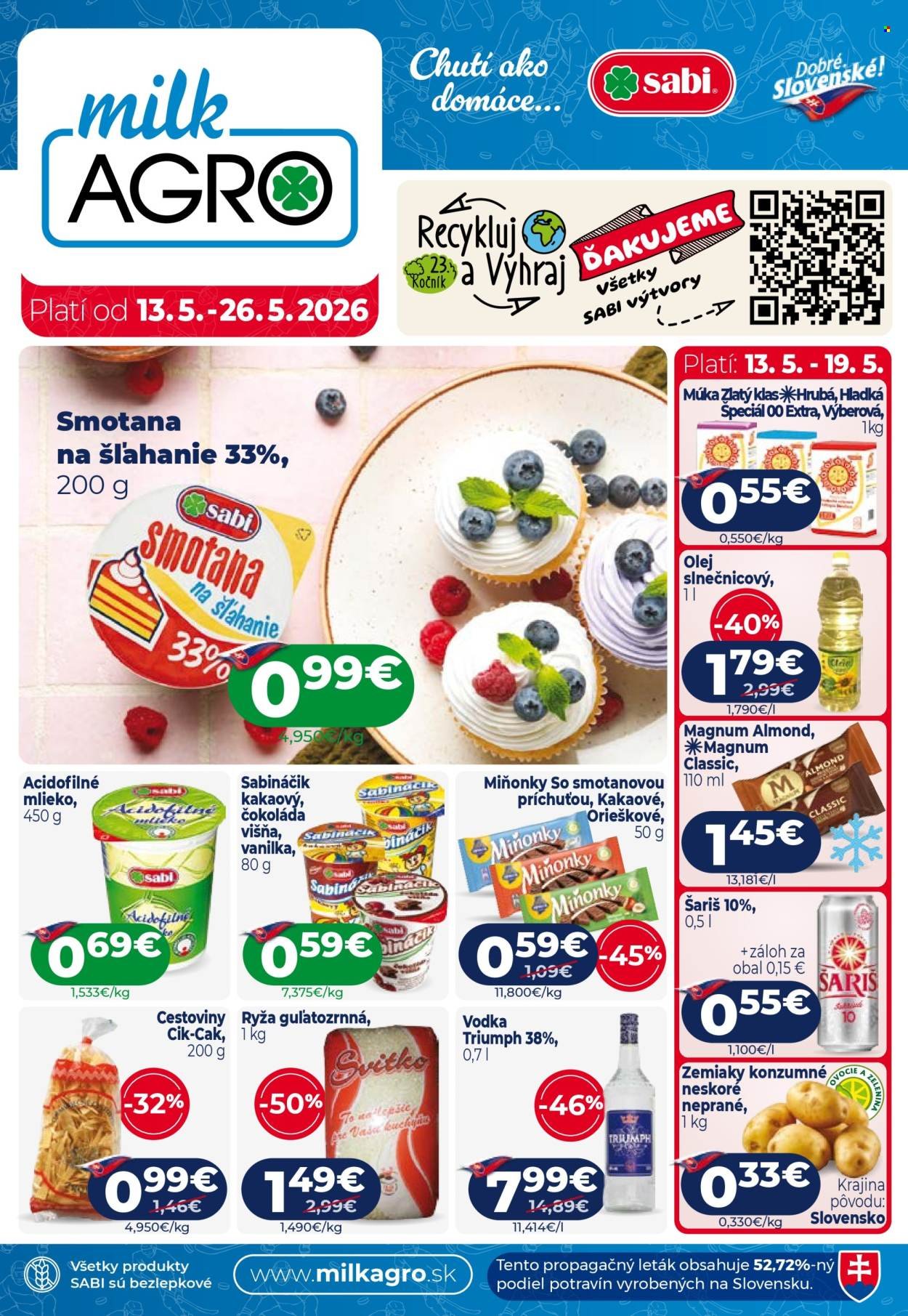 MILK AGRO leták - Od stredy 13.5.2026 (2026-05-13 - 2026-05-26) | 1