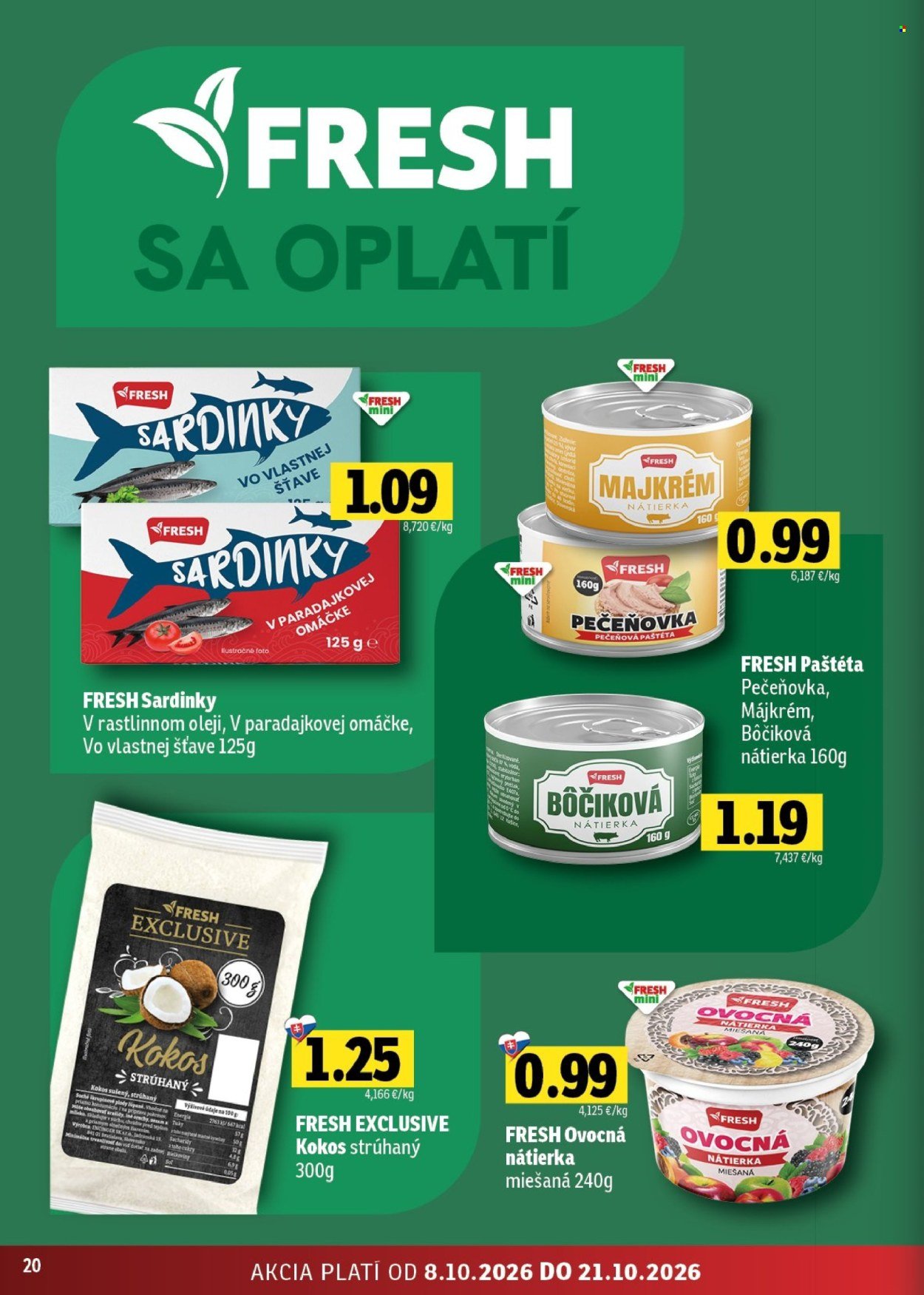 FRESH leták - Stredné a západné Slovensko