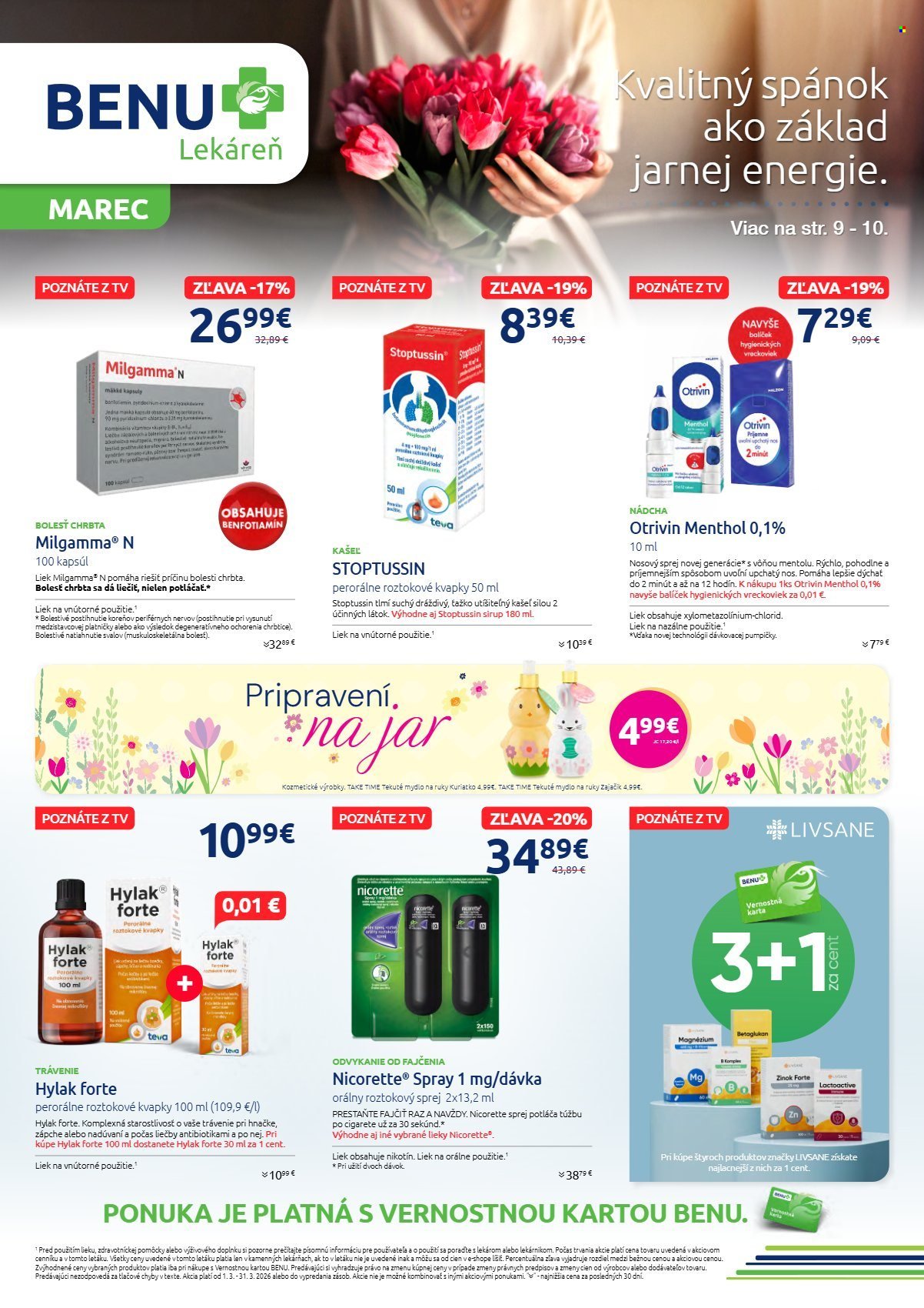 BENU LEKÁREŇ leták - Od nedele 1.3.2026 (2026-03-01 - 2026-03-31) | 1