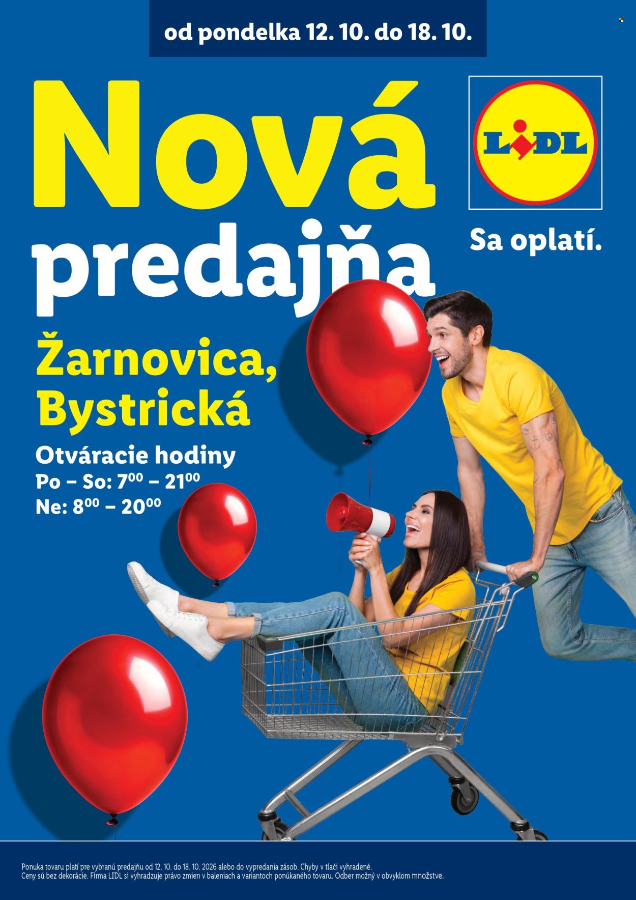 LIDL leták - Nová predajňa Žarnovica
