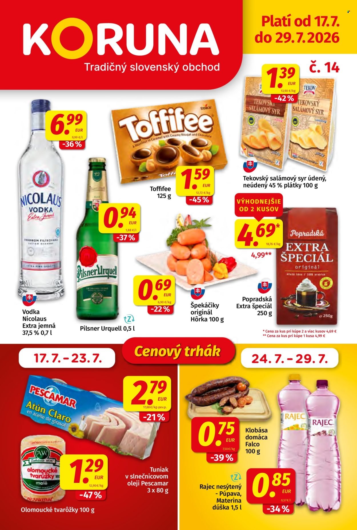 POTRAVINY KORUNA leták - Od piatka 17.7.2026
