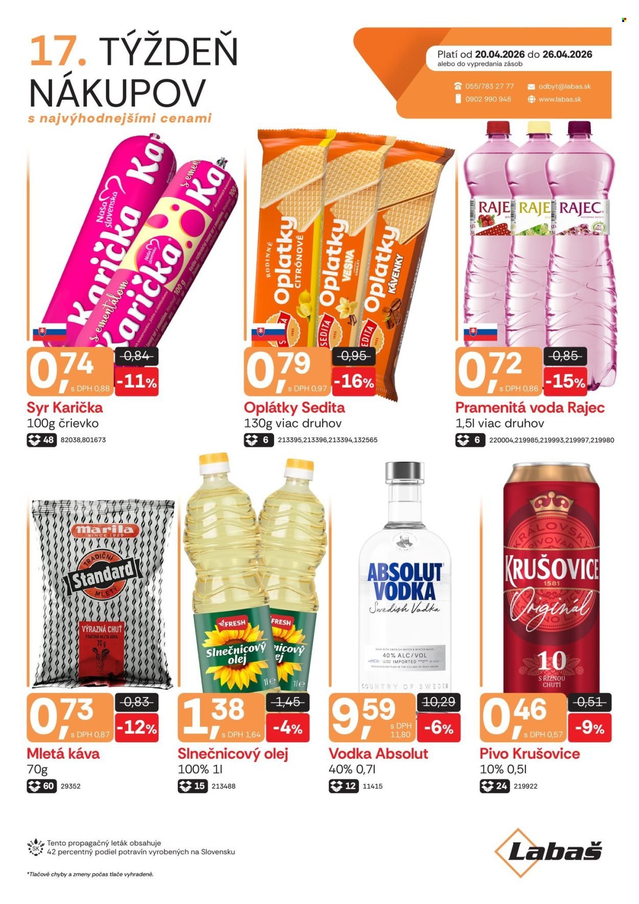 LABAŠ leták - Týždeň nákupov (2026-04-20 - 2026-04-26) | 1