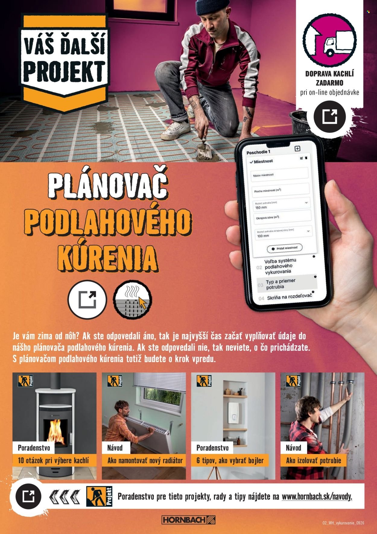 HORNBACH leták - Váš ďalší projekt - Kúrenie