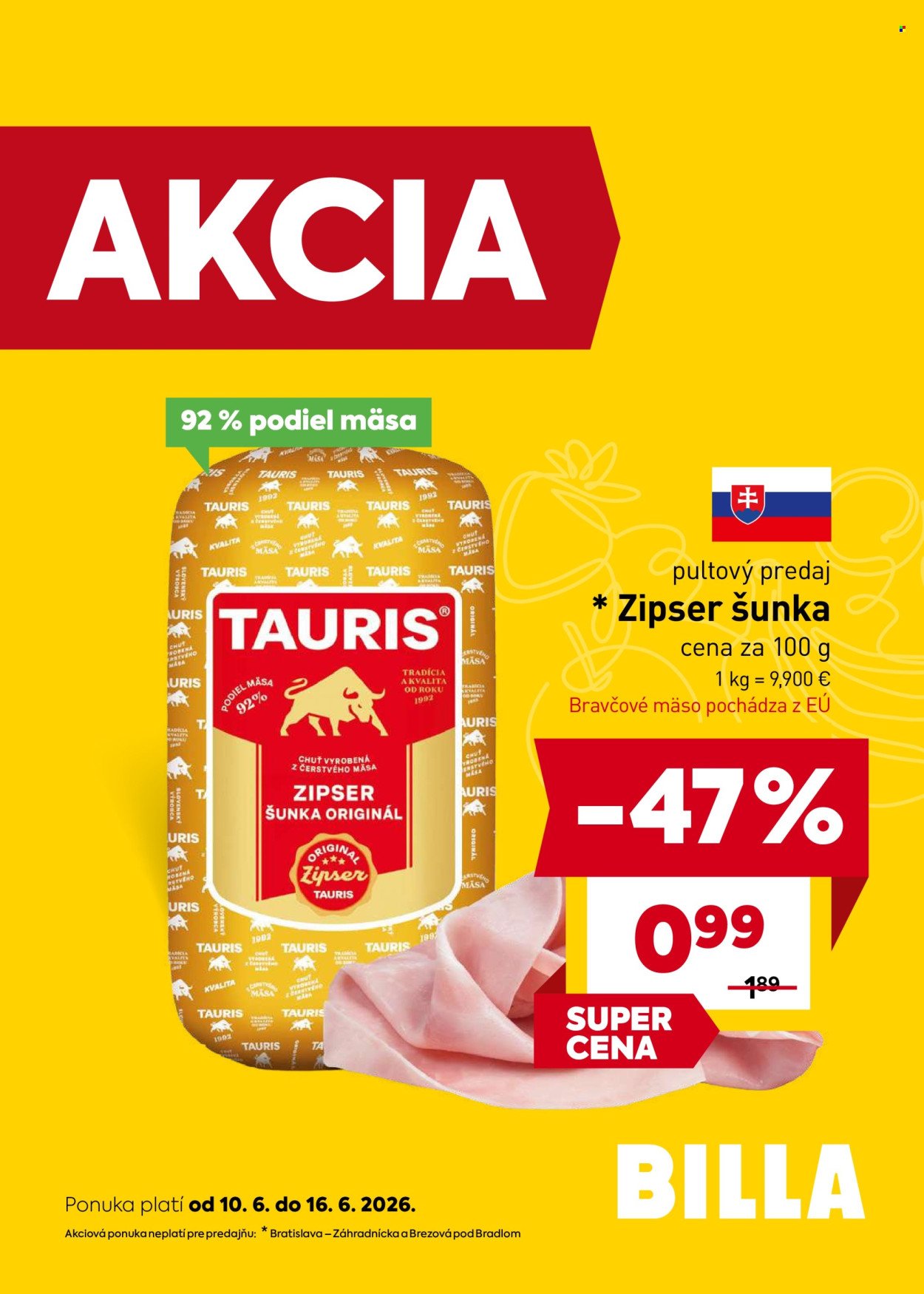 BILLA leták - Od stredy 10.6.2026