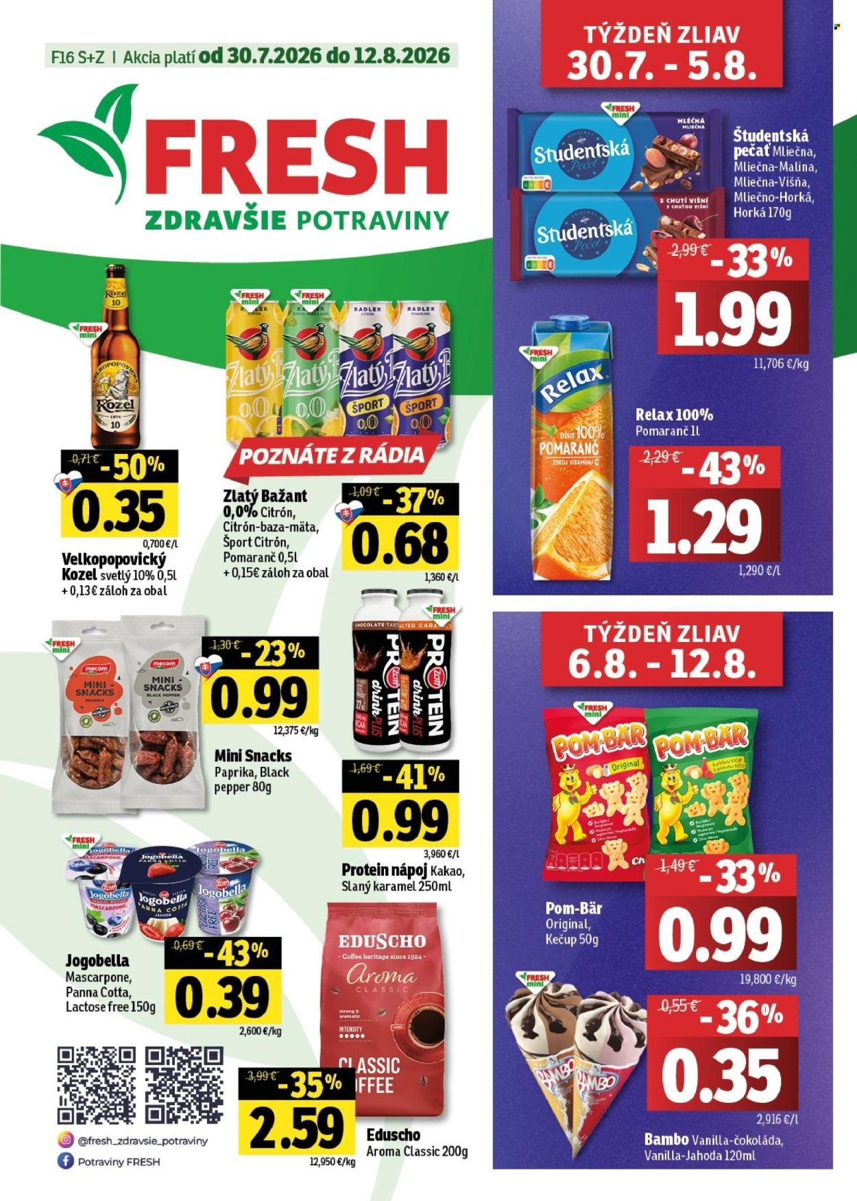 FRESH leták - Stredné a západné Slovensko