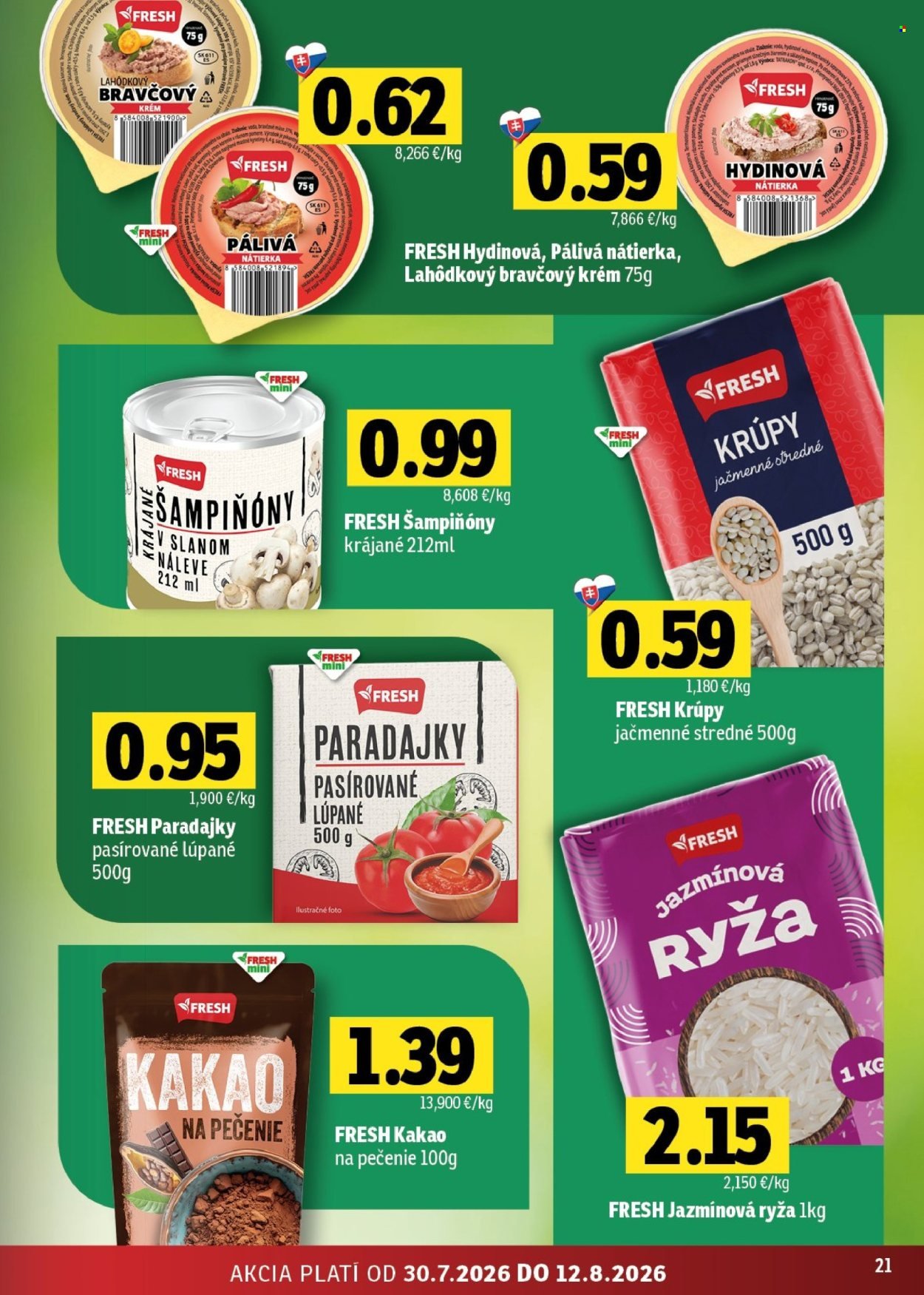 FRESH leták - Stredné a západné Slovensko