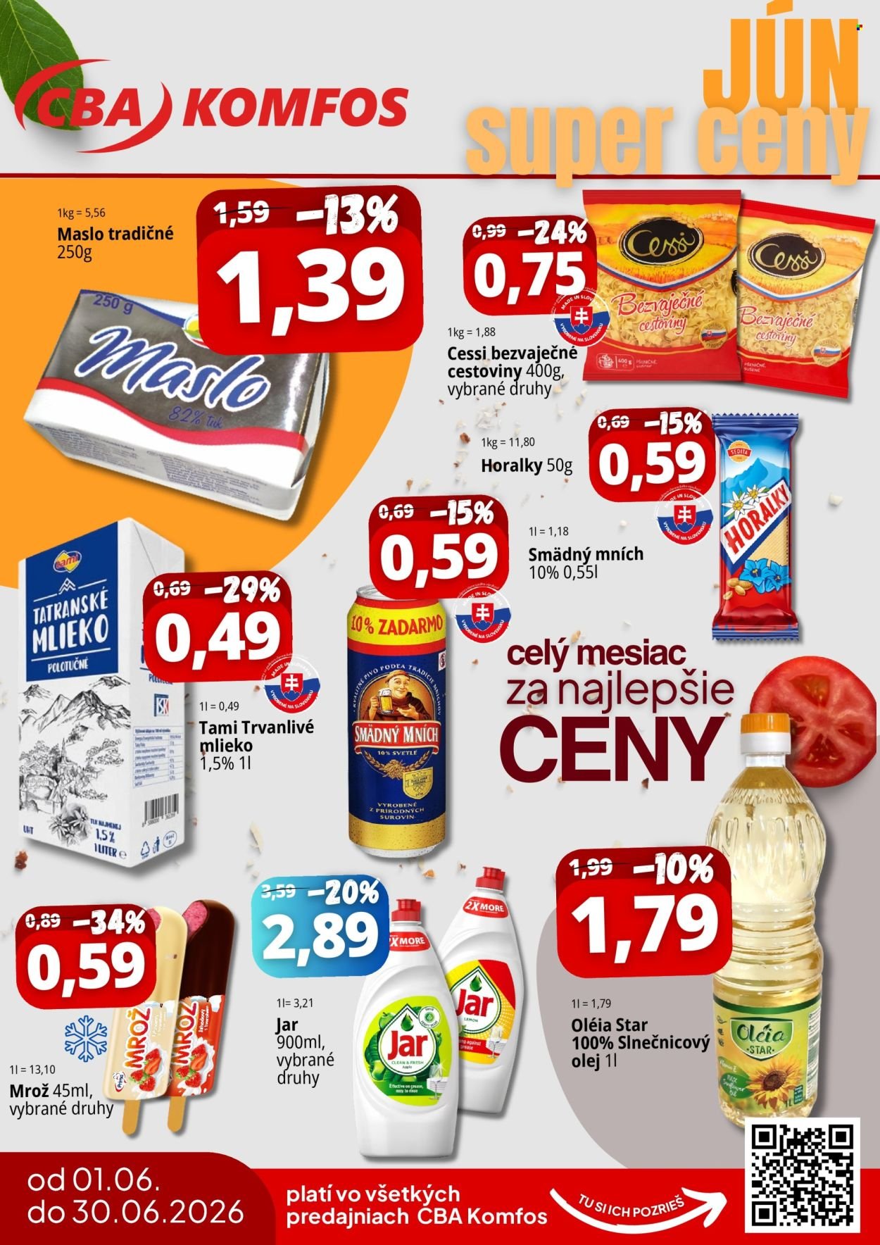 CBA KOMFOS leták - Super ceny - Výhodne každý deň!