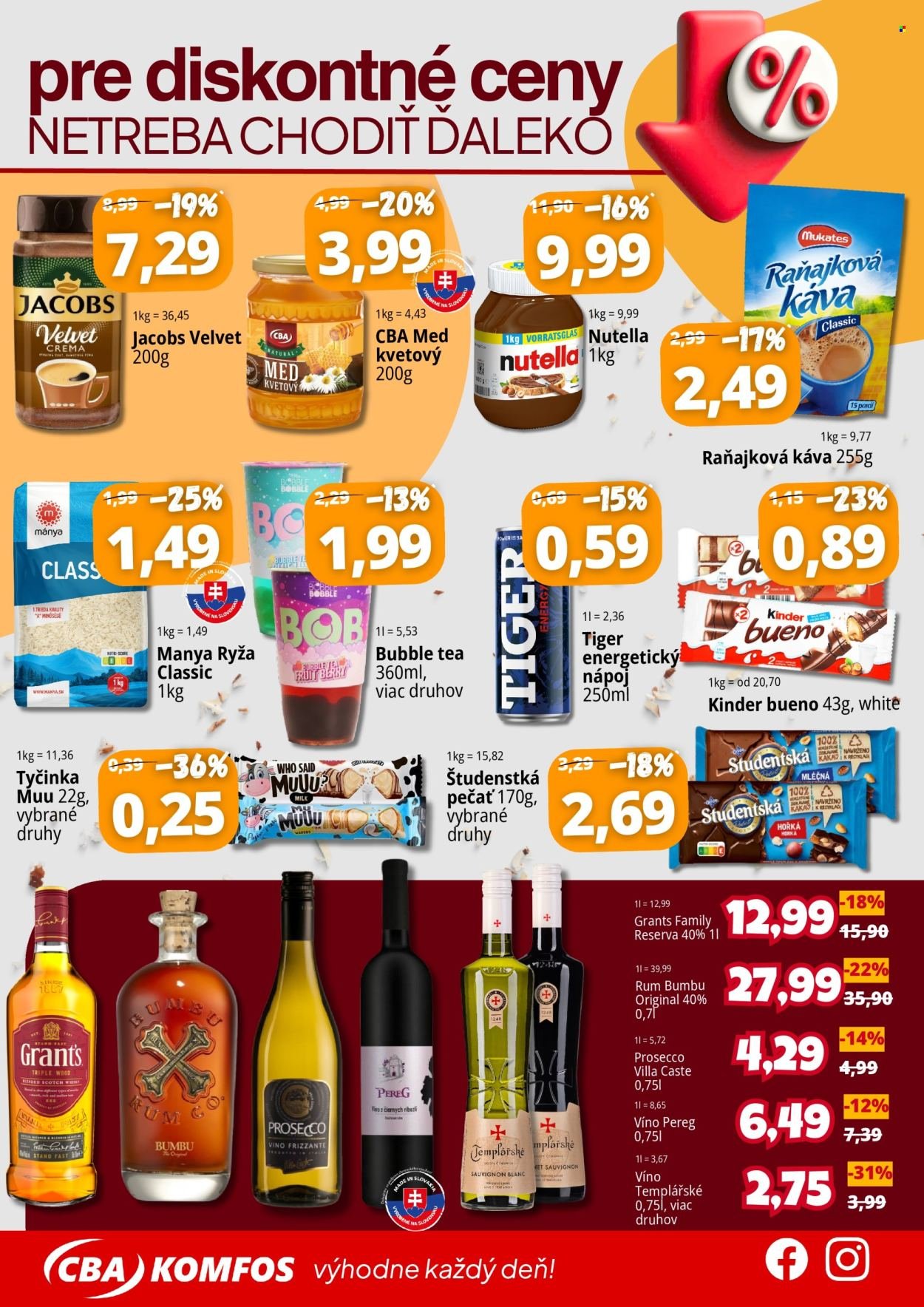 CBA KOMFOS leták - Super ceny - Výhodne každý deň!