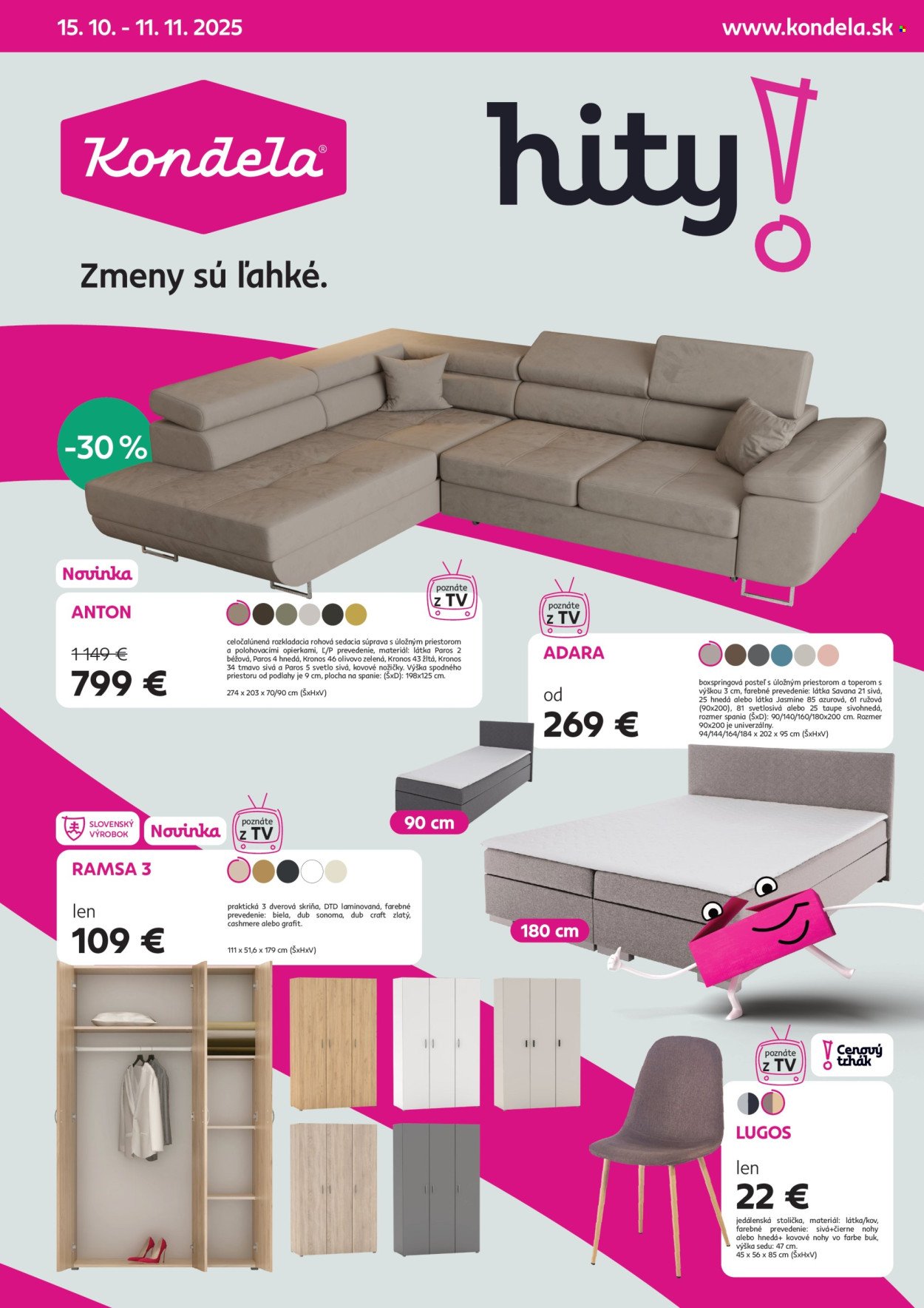 KONDELA leták - hity! (2025-10-15 - 2025-11-11) | 1