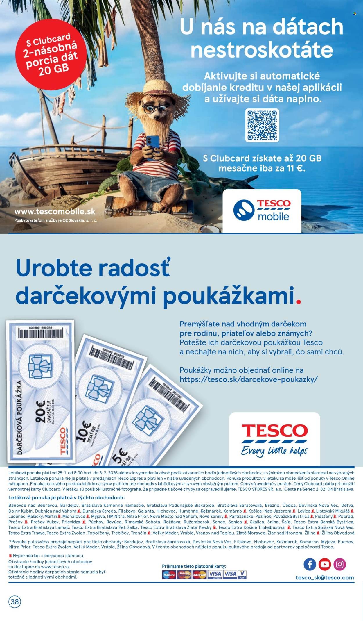 TESCO leták - Od stredy 28.1.2026 (2026-01-28 - 2026-02-03) | 38
