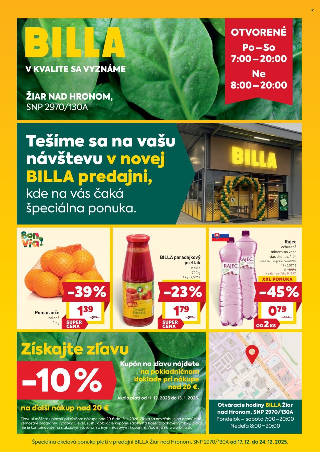 BILLA leták - Žiar nad Hronom - SNP 2970/130A (2025-12-17 - 2025-12-24) | 1
