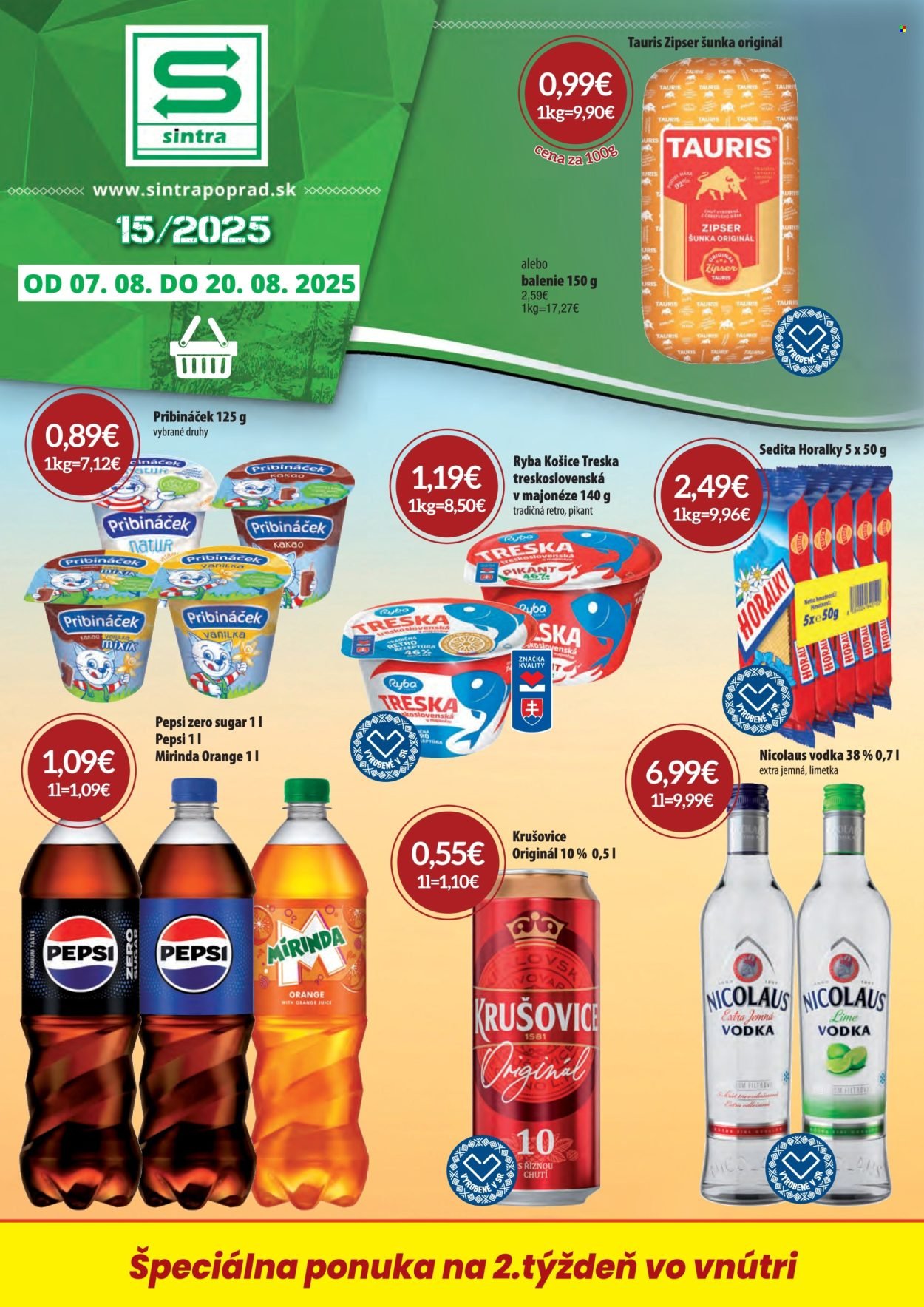 SINTRA leták - Od štvrtka 7.8.2025 (2025-08-07 - 2025-08-20) | 1