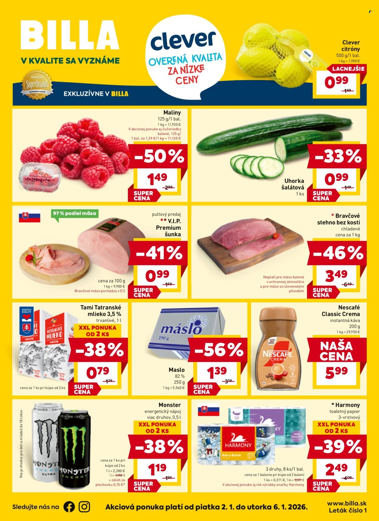 BILLA leták - Od piatka 2.1.2026 (2026-01-02 - 2026-01-06) | 1