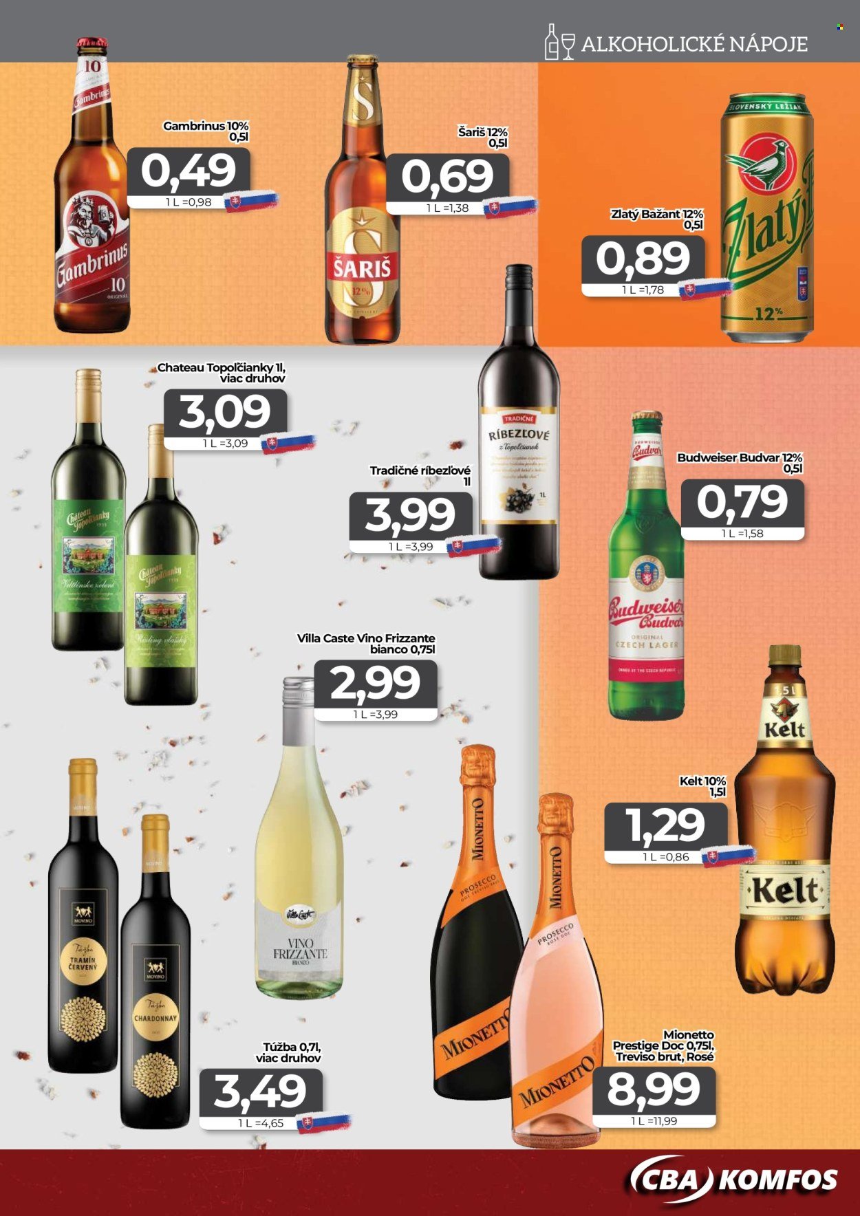 CBA KOMFOS leták - Výhodná ponuka - opäť lacnejšie