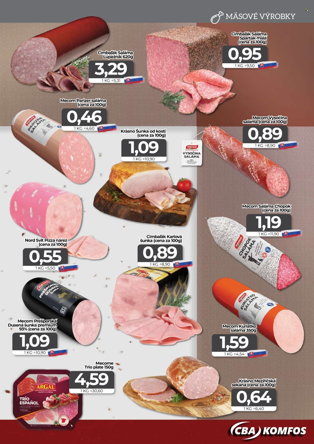 CBA KOMFOS leták - Výhodná ponuka - opäť lacnejšie