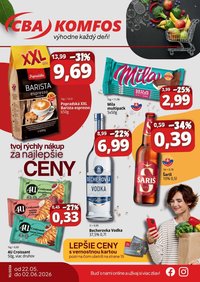 CBA KOMFOS leták - Výhodná ponuka - opäť lacnejšie