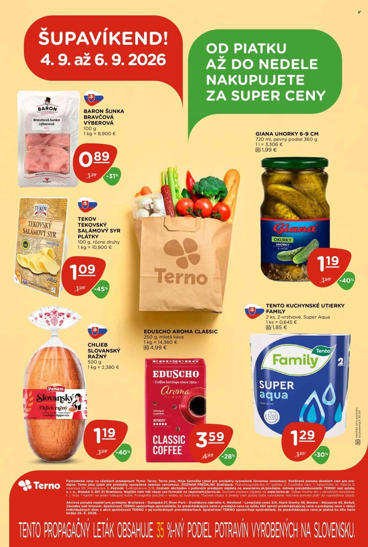 TERNO leták - Od štvrtka 3.9.2026