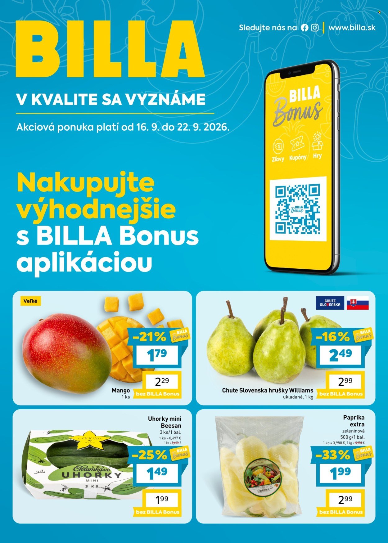 BILLA leták - Bonus leták