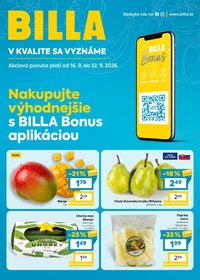 BILLA leták - Bonus leták