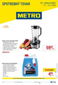 METRO leták - Spotrebný tovar (2026-01-02 - 2026-01-13)