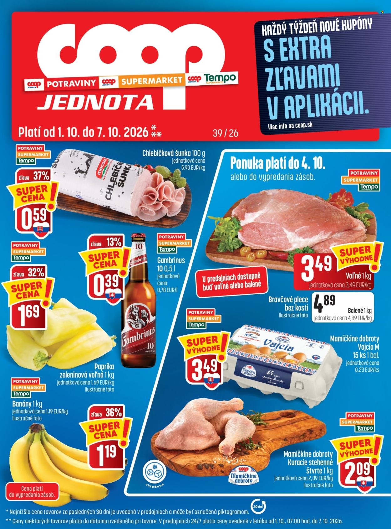 COOP JEDNOTA leták - Od štvrtka 1.10.2026