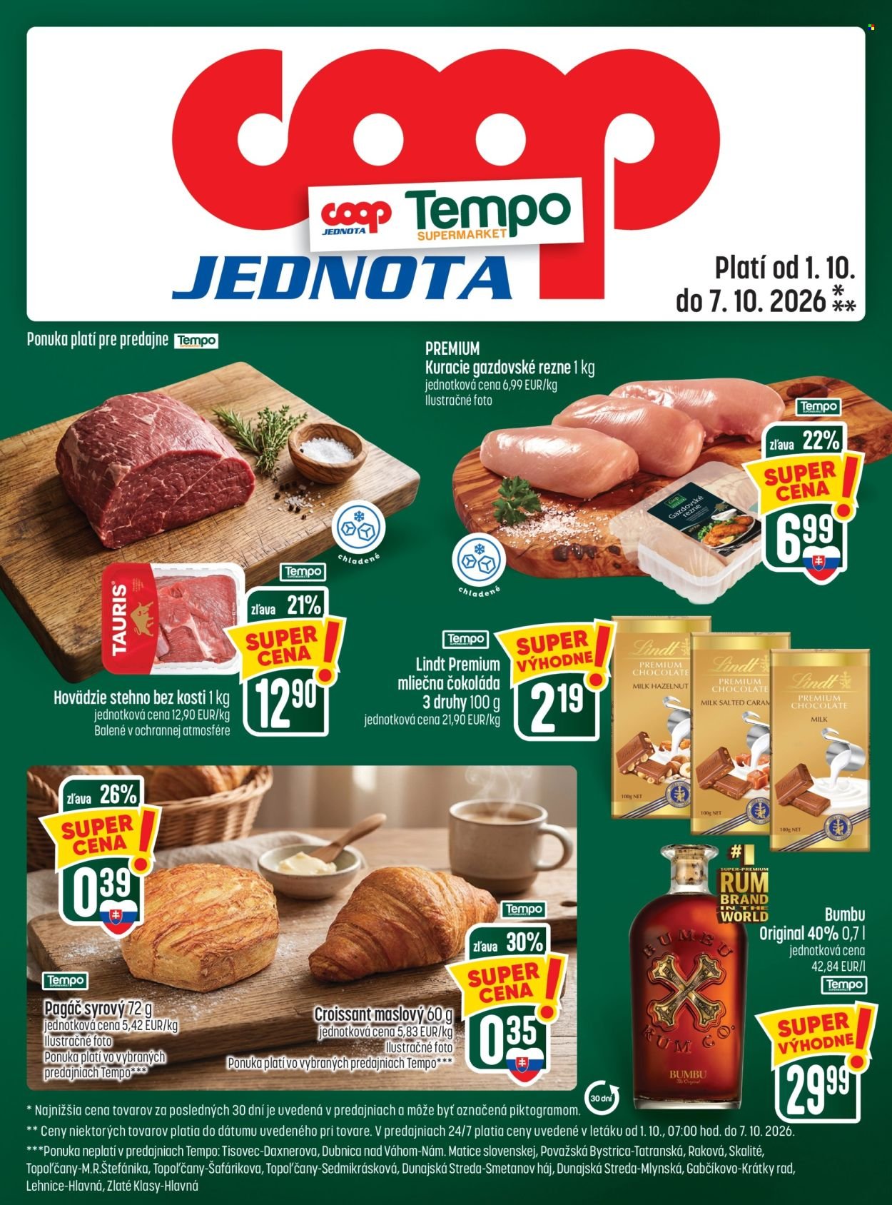 COOP JEDNOTA leták - Od štvrtka 1.10.2026