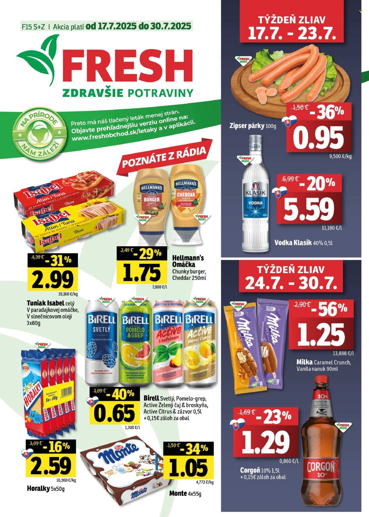 FRESH leták - Stredné a západné Slovensko (2025-07-17 - 2025-07-30) | 1