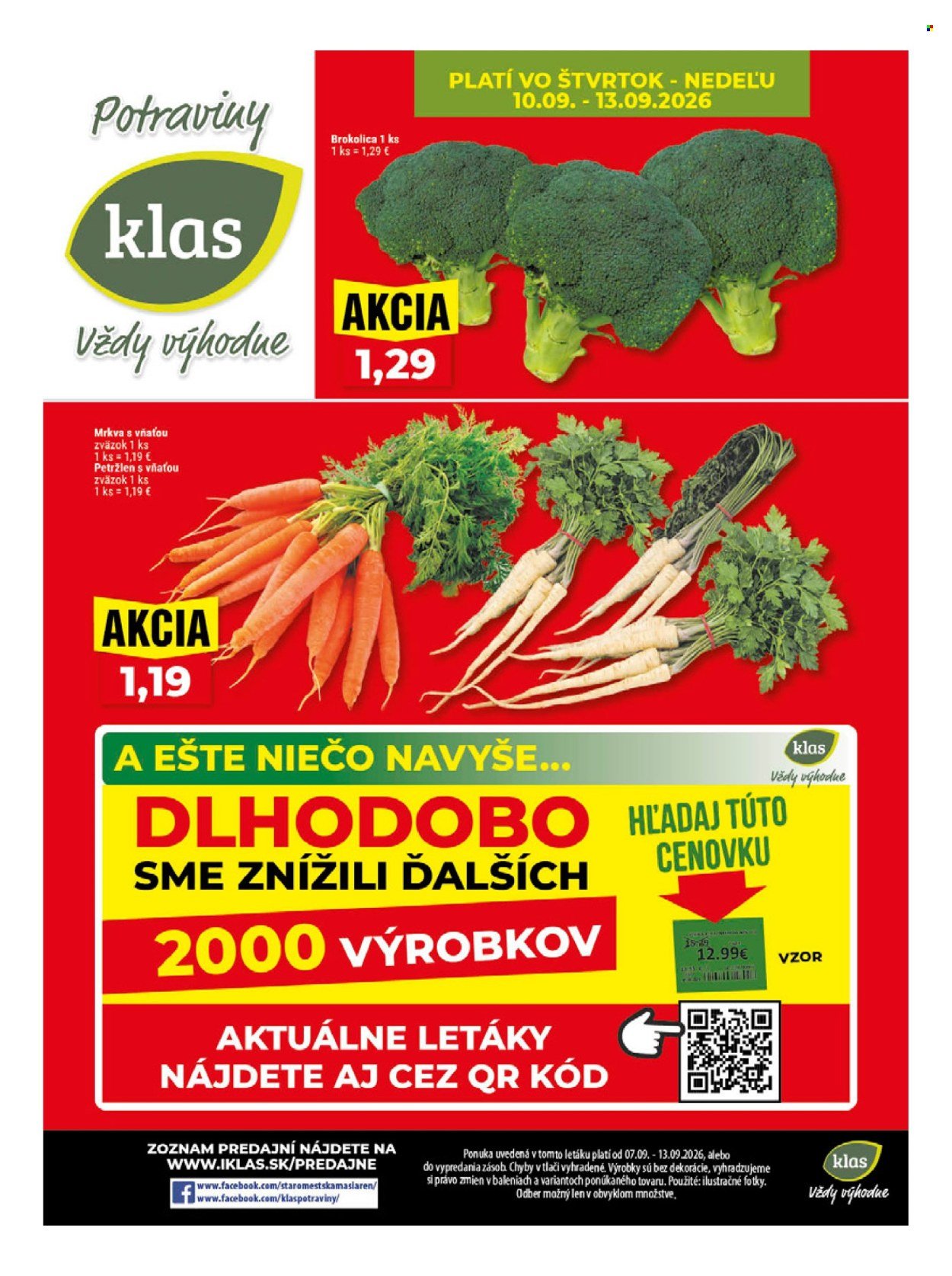 KLAS leták - Od pondelka 7.9.2026