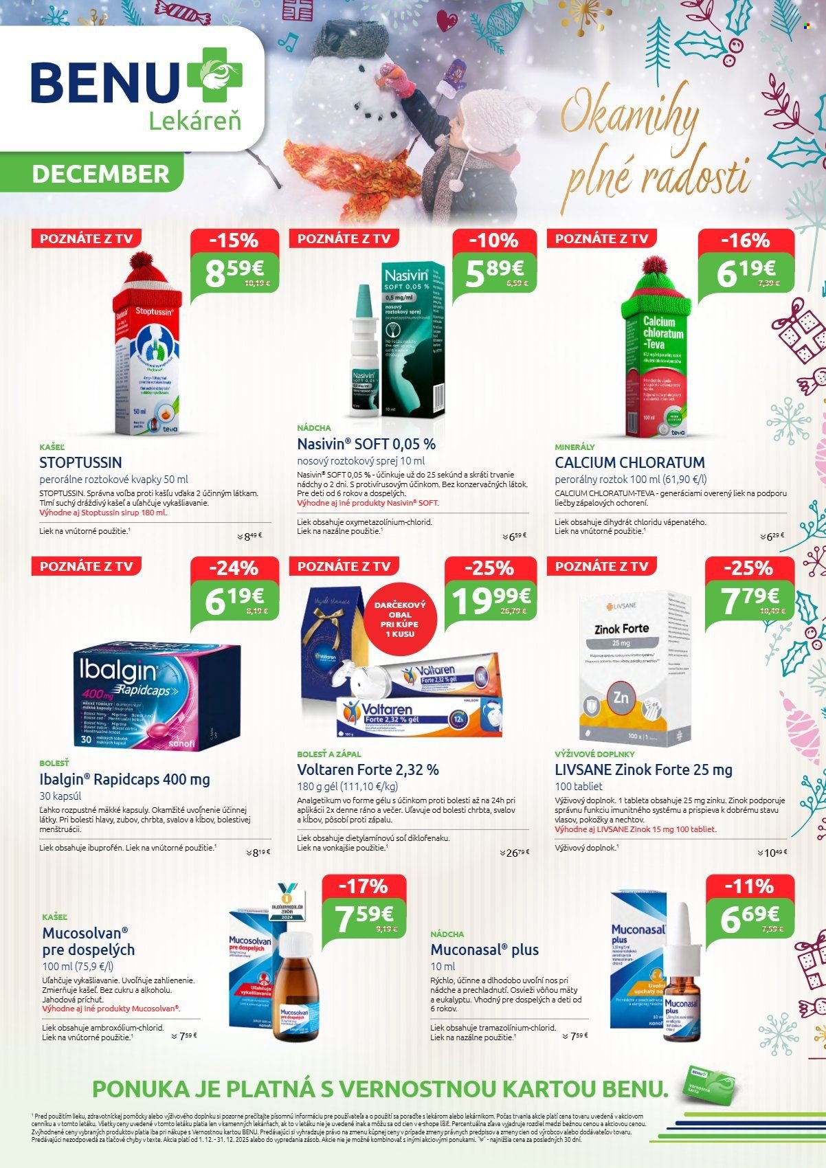 BENU LEKÁREŇ leták - Od pondelka 1.12.2025 (2025-12-01 - 2025-12-31) | 1