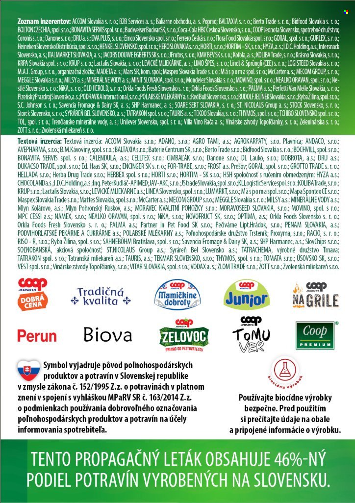 COOP JEDNOTA leták - Od štvrtka 13.8.2026