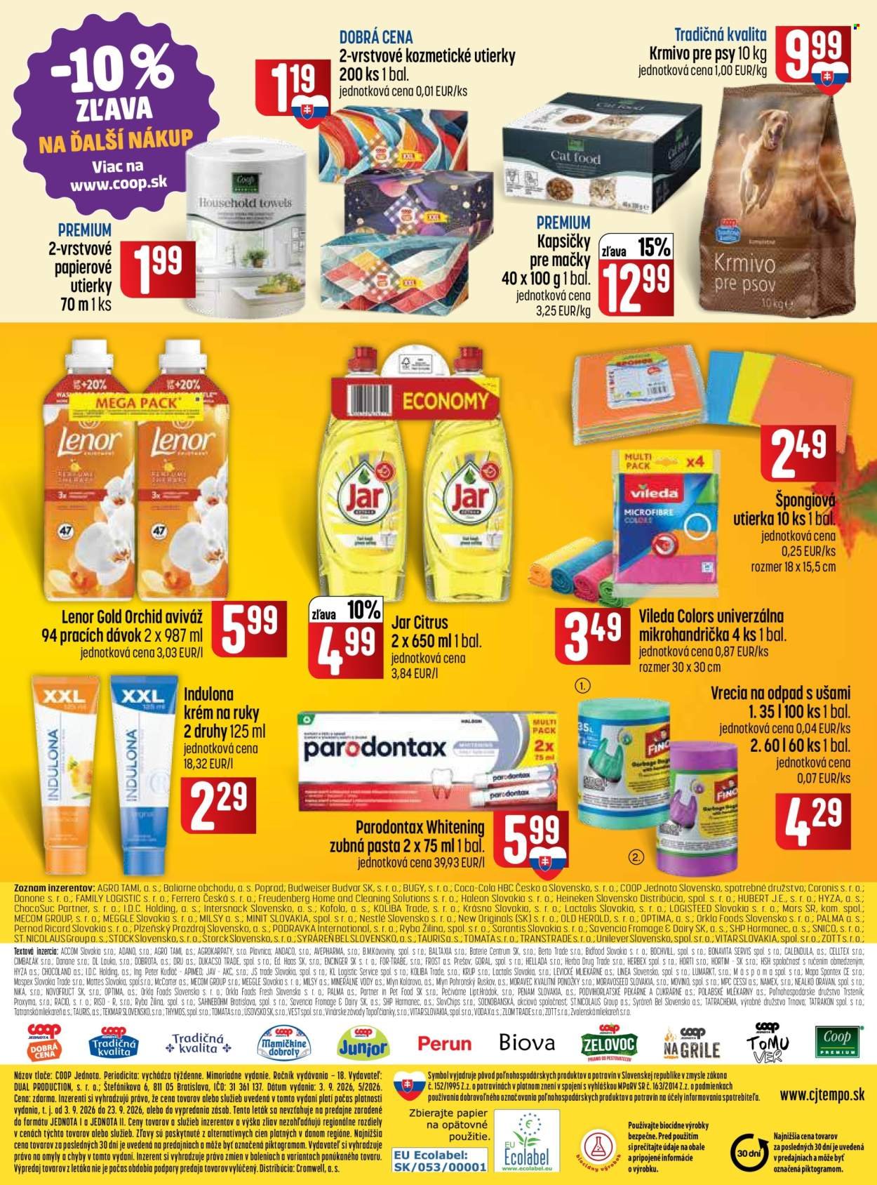COOP JEDNOTA leták - Od štvrtka 3.9.2026