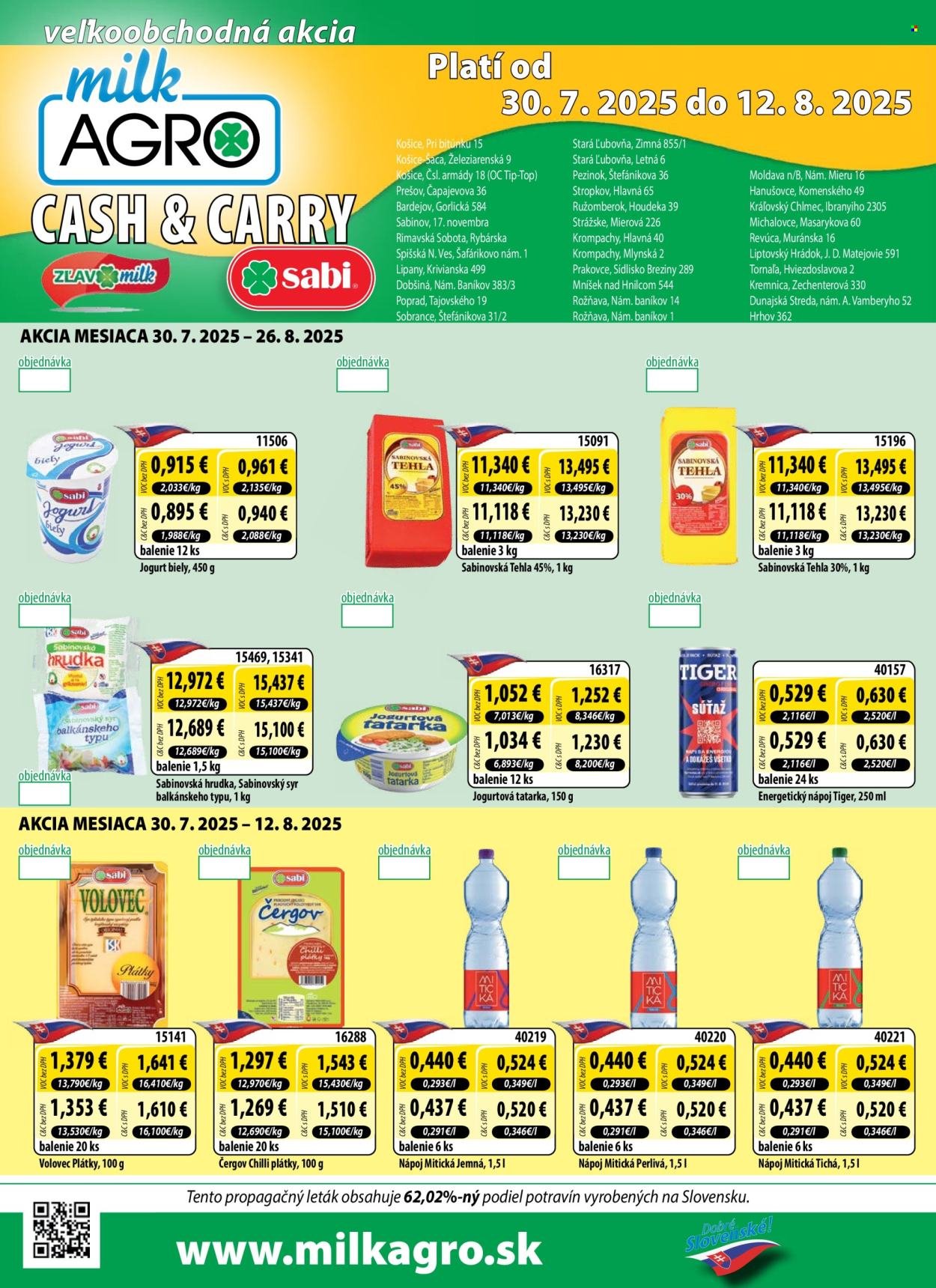 MILK AGRO leták - Cash & Carry (2025-07-30 - 2025-08-12) | 1