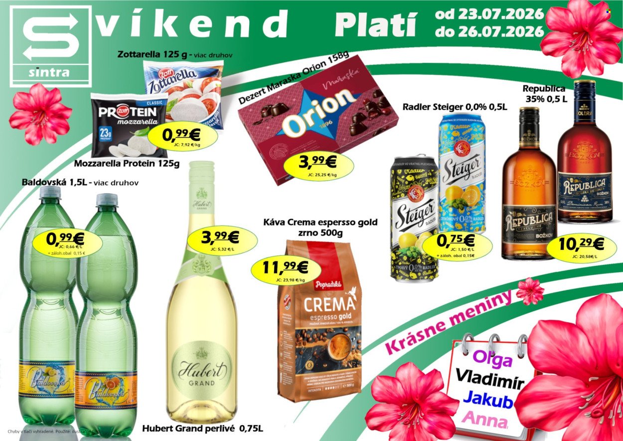 SINTRA leták - Od štvrtka 23.7.2026