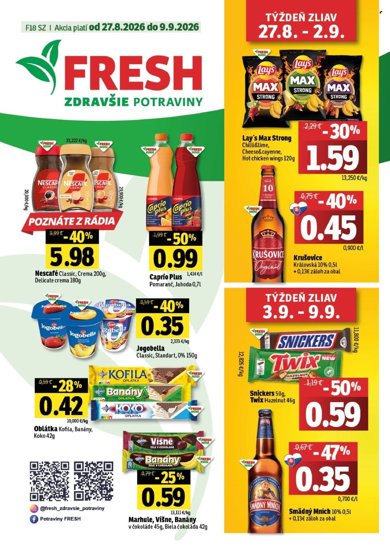 FRESH leták - Stredné a západné Slovensko