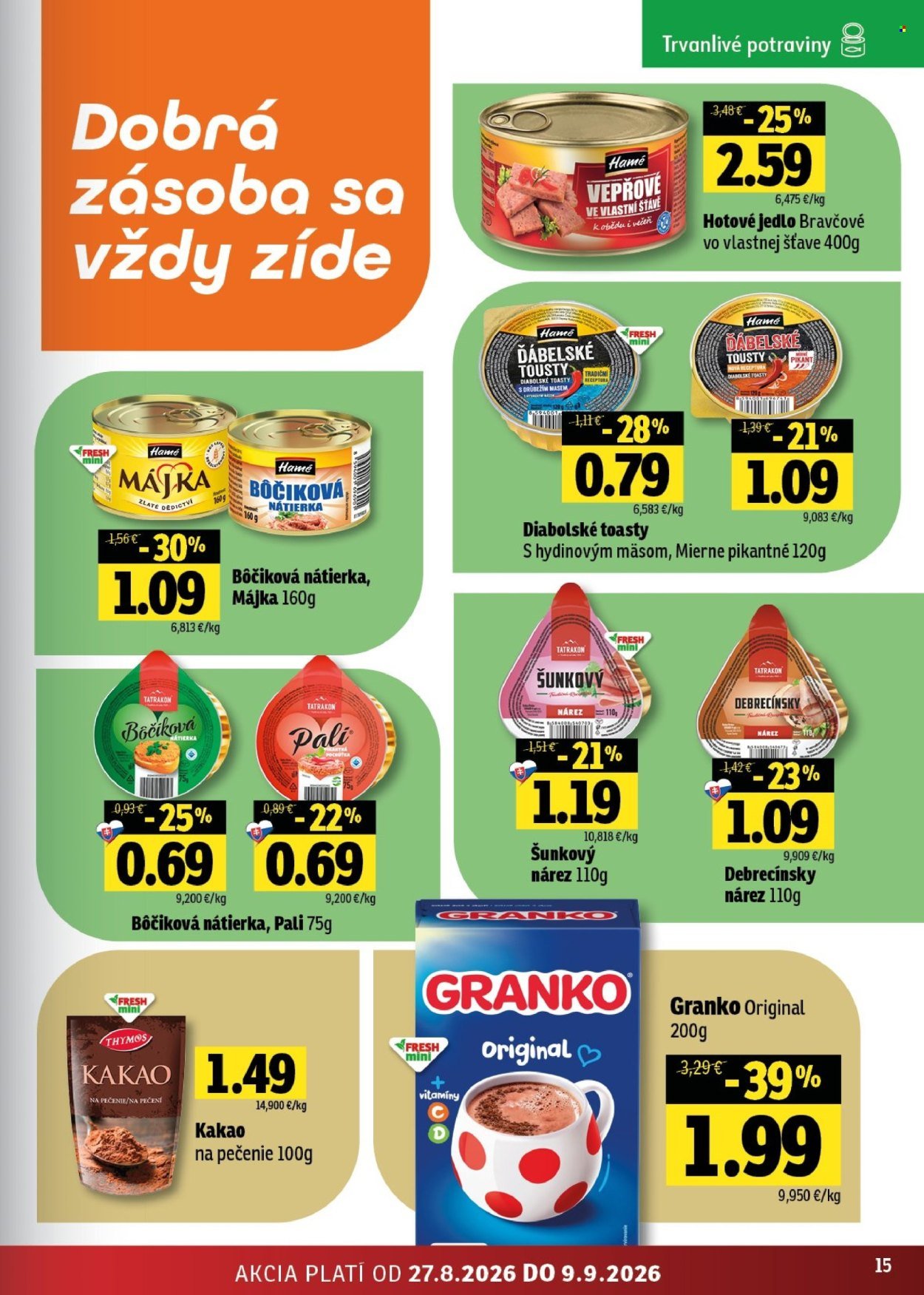 FRESH leták - Stredné a západné Slovensko
