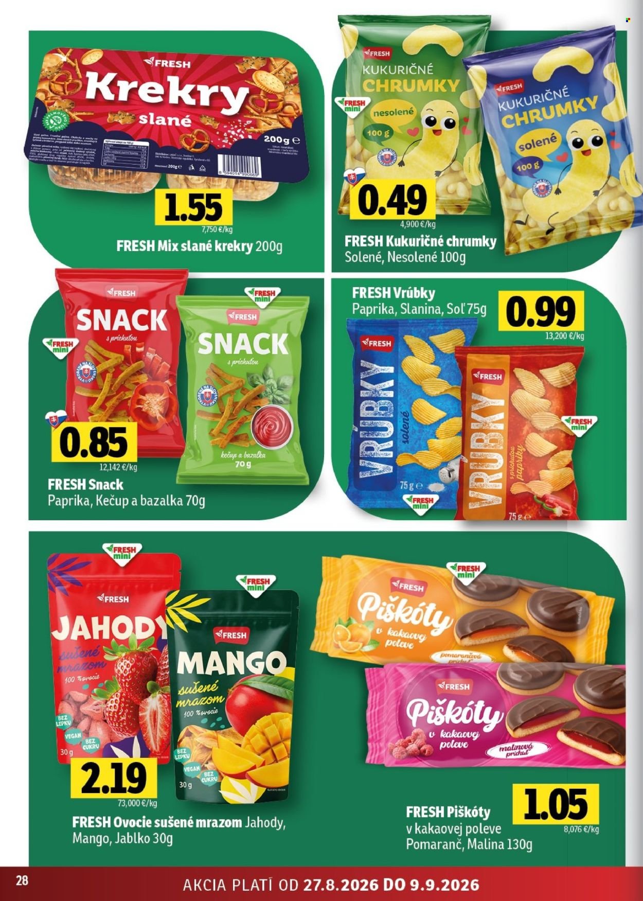 FRESH leták - Stredné a západné Slovensko