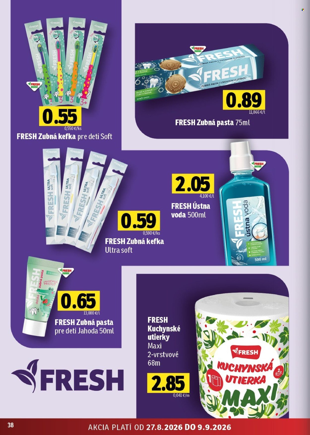 FRESH leták - Stredné a západné Slovensko