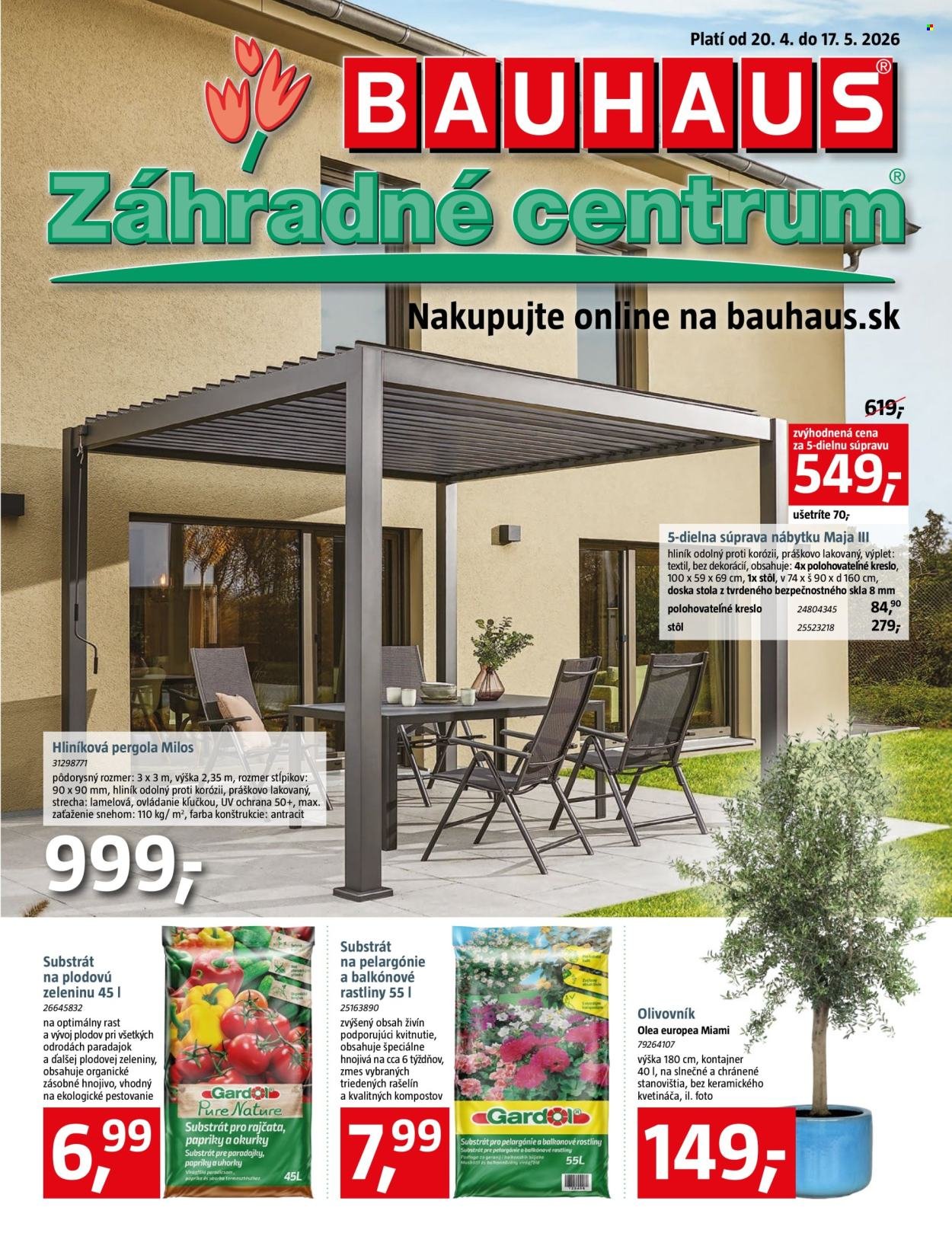 BAUHAUS leták - Záhradné centrum (2026-04-20 - 2026-05-17) | 1