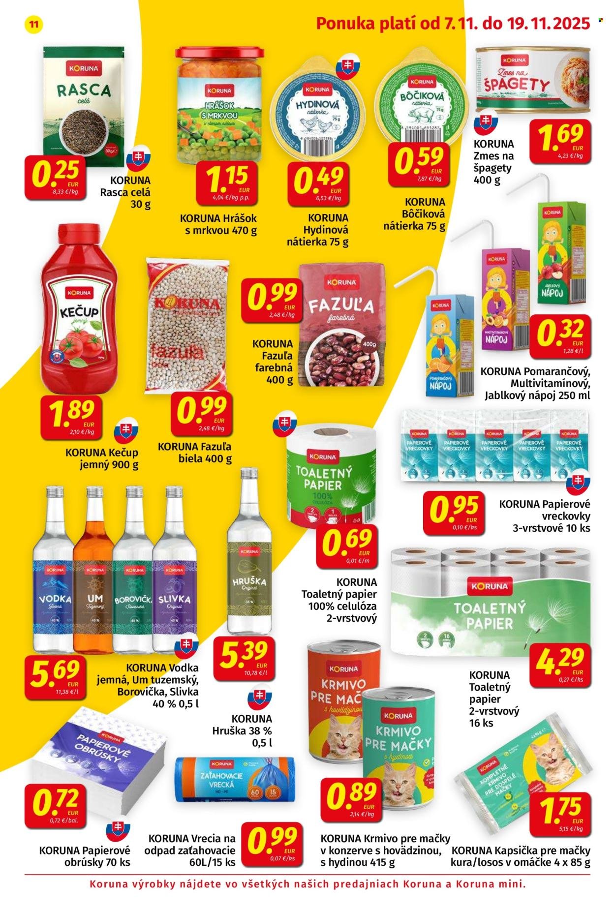 POTRAVINY KORUNA leták - Od piatka 7.11.2025 (2025-11-07 - 2025-11-19) | 11