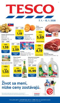 TESCO leták - Od stredy 7.1.2026 (2026-01-07 - 2026-01-13)