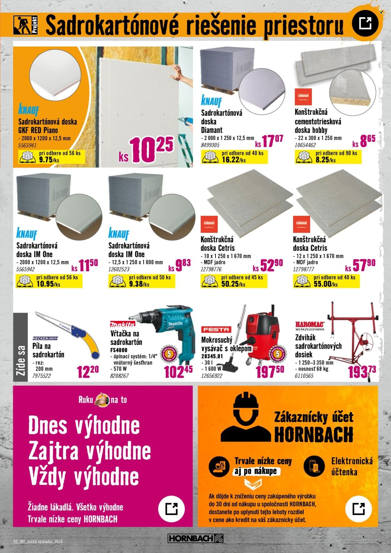 HORNBACH leták - Váš ďalší projekt - Suchá výstavba