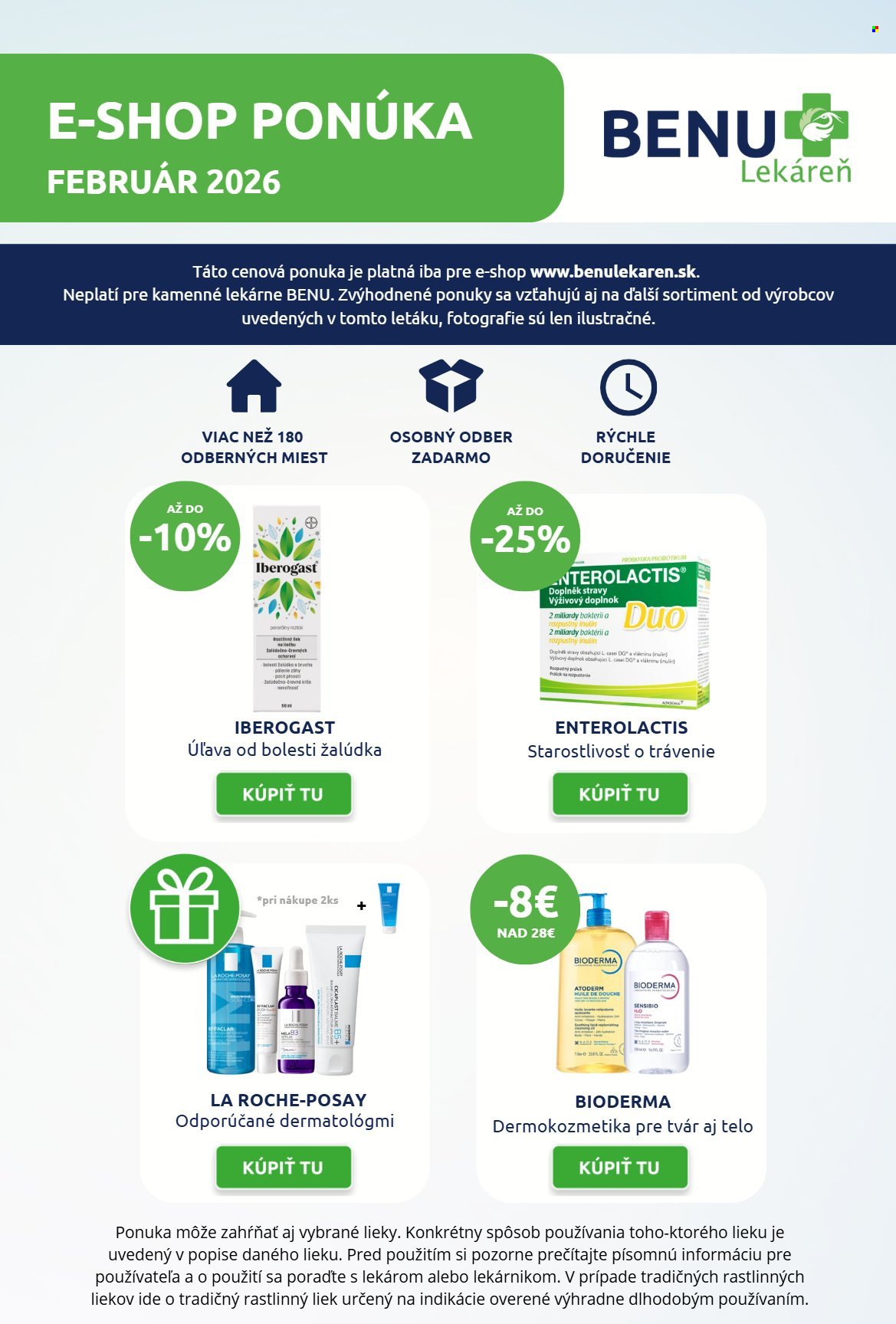 BENU LEKÁREŇ leták - Od nedele 1.2.2026 (2026-02-01 - 2026-02-28) | 1