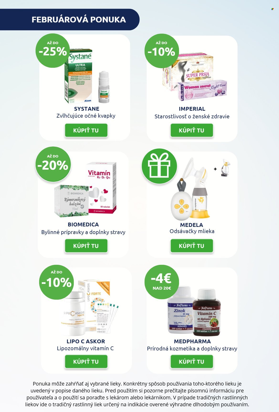 BENU LEKÁREŇ leták - Od nedele 1.2.2026 (2026-02-01 - 2026-02-28) | 2