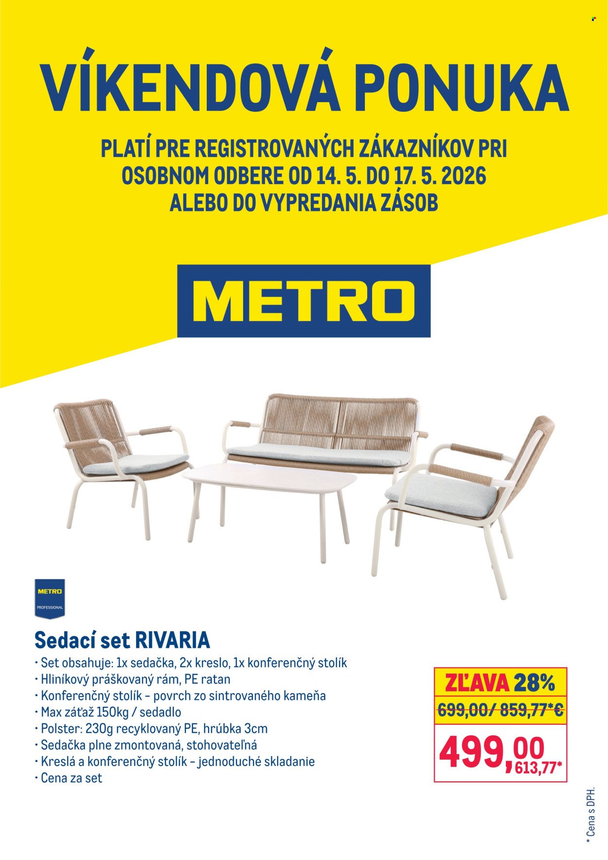 METRO leták - Víkendová ponuka Sedací set (2026-05-14 - 2026-05-17) | 1