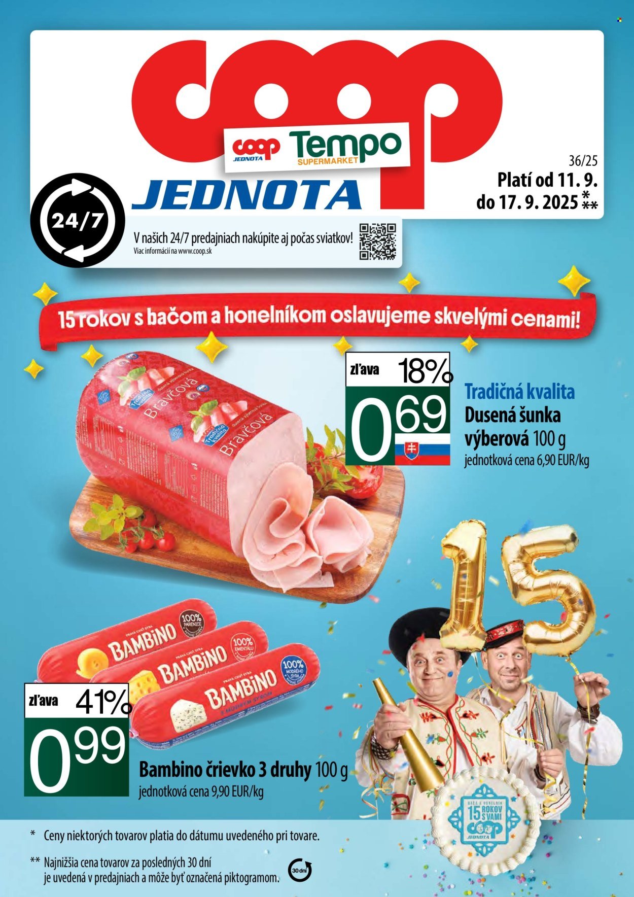 COOP JEDNOTA leták - Od štvrtka 11.9.2025 (2025-09-11 - 2025-09-17) | 1