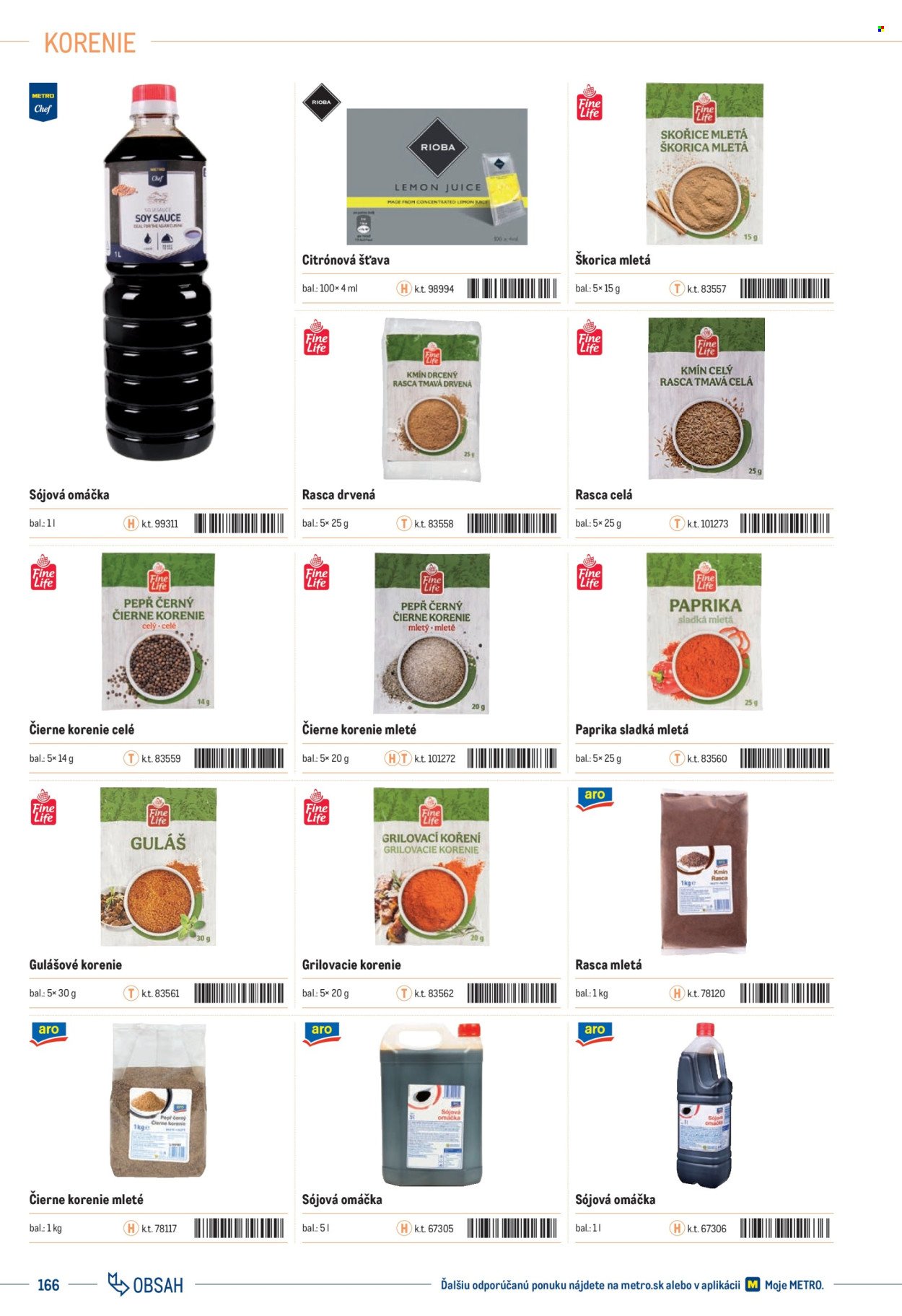 METRO leták - Katalóg vlastných značiek METRO (2025-11-22) | 166