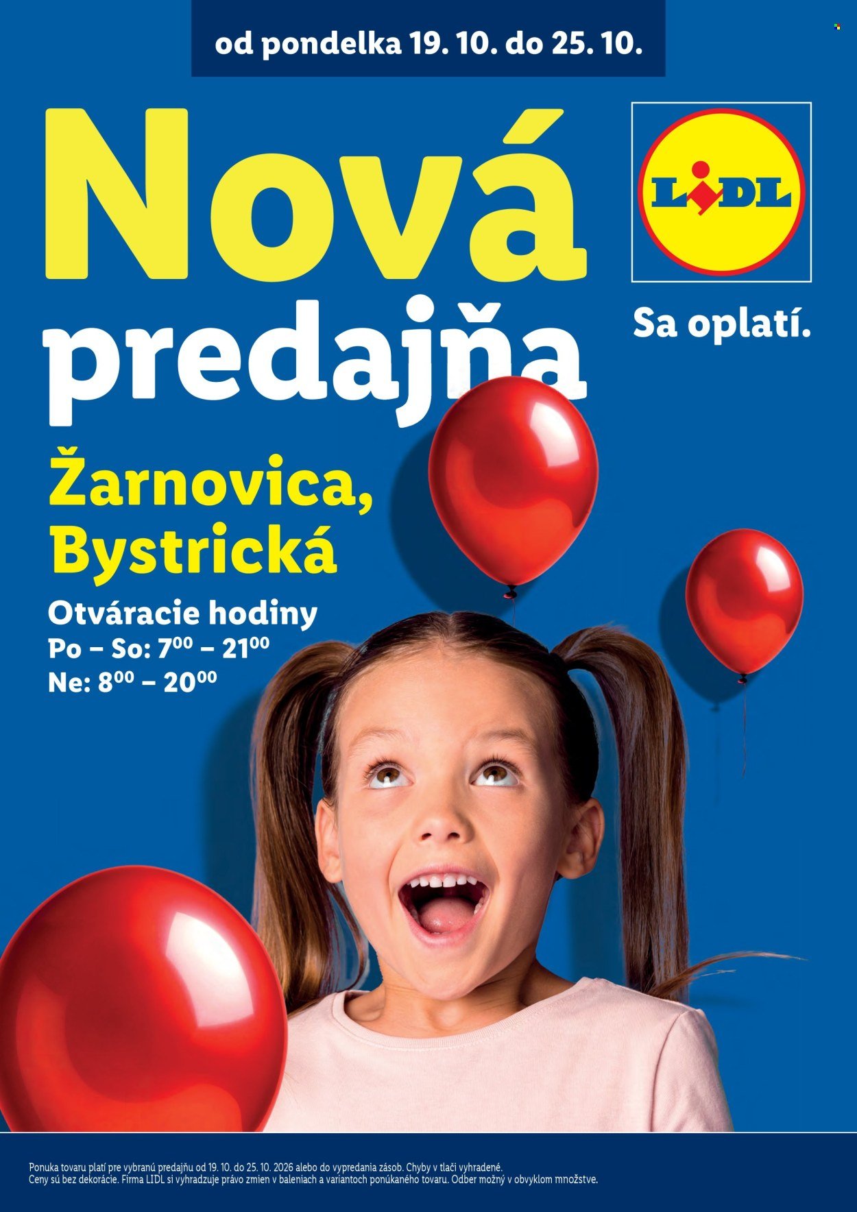 LIDL leták - Nová predajňa Žarnovica
