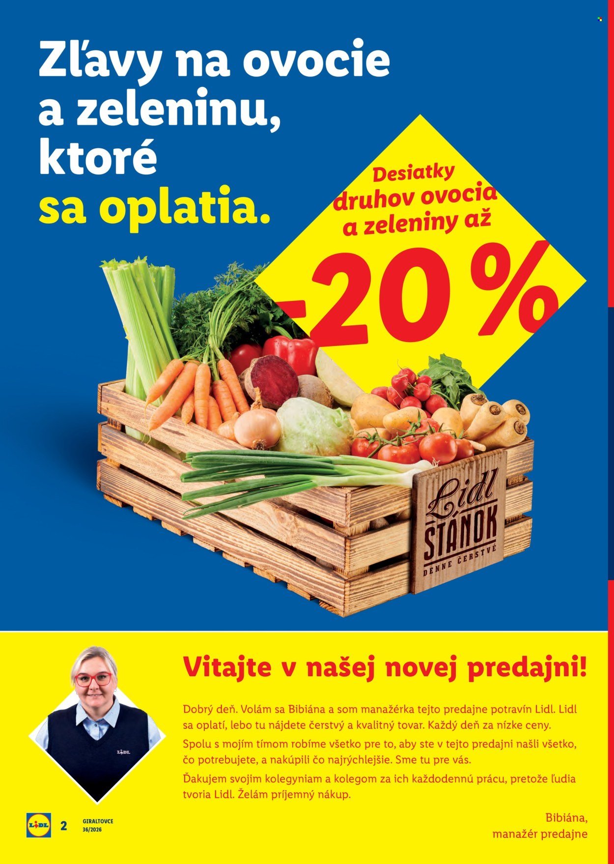 LIDL leták - Nová predajňa Giraltovce