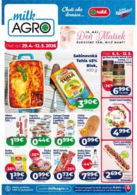 MILK AGRO leták - Od stredy 29.4.2026 (2026-04-29 - 2026-05-12)